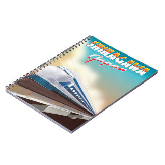 Shinagawa Japan travel poster. Notebook