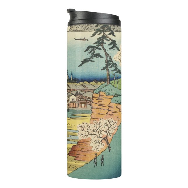 Shinagawa, Japan: Vintage Woodblock Print Thermal Tumbler (Rotated Right)