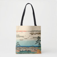 Shinagawa, Japan: Vintage Woodblock Print