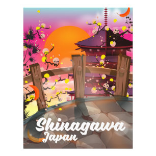 Shinagawa Japanese travel poster
