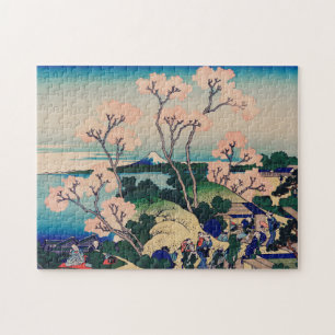Shinagawa on the Tokaido by Katsushika Hokusai Jigsaw Puzzle
