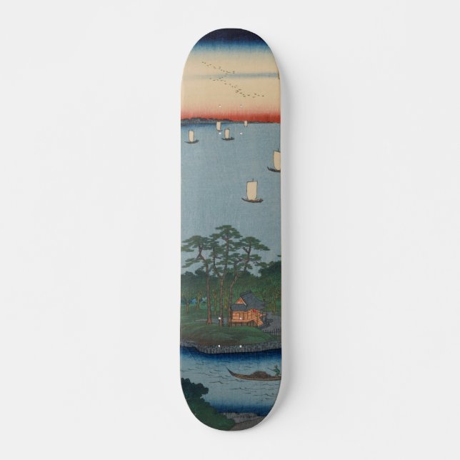 Shinagawa Susaki Vintage Ukiyo-e Japanese Art Skateboard (Front)