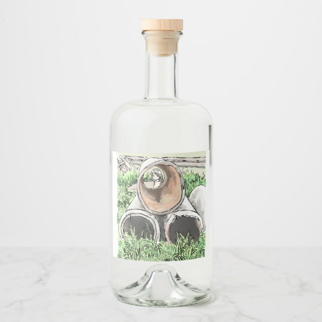 Shinayaji Liquor Bottle Label (Front)