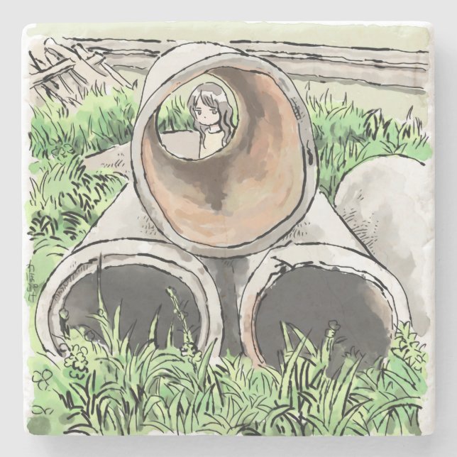 Shinayaji Stone Coaster (Front)