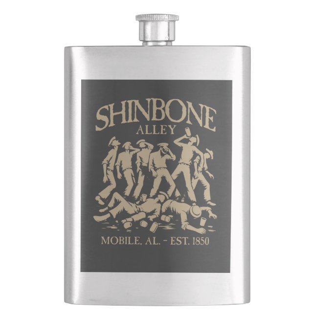 Shinbone Alley Classic Hip Flask (Front)