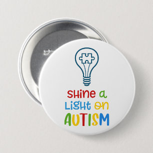 Shine A Light On Autism Button