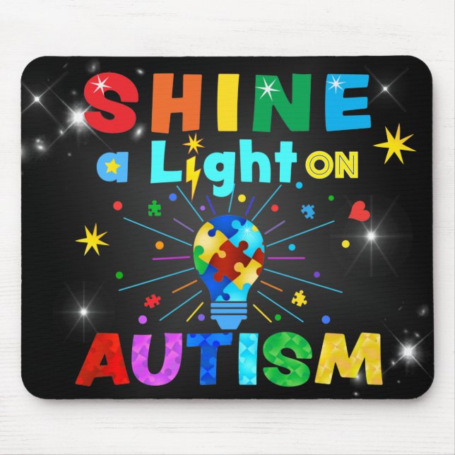 SHINE a Light on AUTISM Mouse Mat (Front)