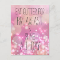 Shine All Day - Pink Sparkles Friendship Quote