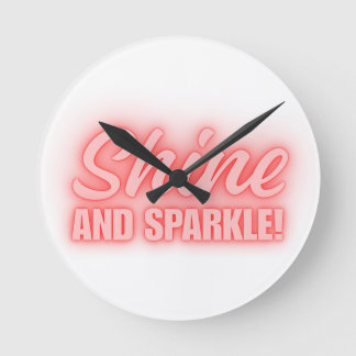Shine and sparkle round clock