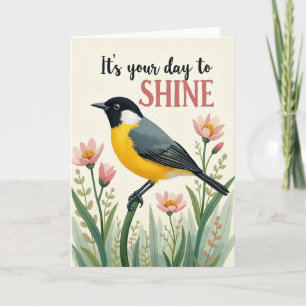 Shine Bird Birthday Card