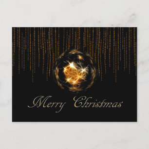 Shine/Bling Merry Christmas Ball Postcard