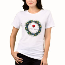 Shine Brigh Peacock Feather Circle Women T-Shirt