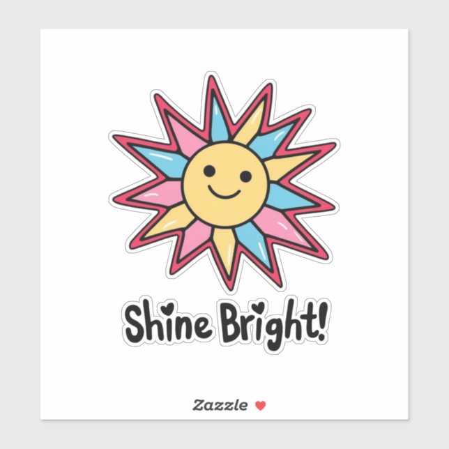 Shine Bright: A Colorful Sun Design (Sheet)