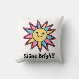 Shine Bright: A Colorful Sun Design Cushion