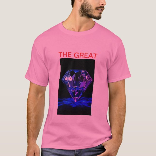 "Shine Bright: Diamond-Inspired T-Shirt Design" (Front)