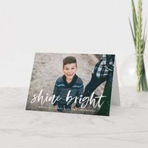 Shine Bright Holiday Greeting Card in Sky Blue