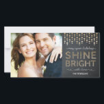 Shine Bright Holiday Photo Card - Gold<br><div class="desc">Celebrate the season with this modern and stylish holiday photo card from Berry Berry Sweet.</div>