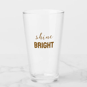 Shine Bright – Inspirational Glow Graphic T-Shirt Glass