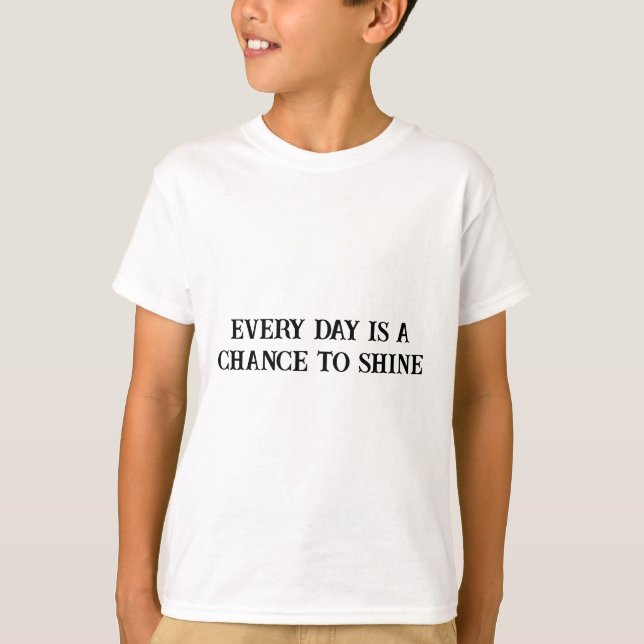 Shine Bright Motivational Quote Tee for Kids (Front)