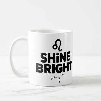 Shine Bright Mug – Leo Astrology Coffee Cup