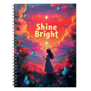 Shine Bright Princess Journal – Colourful Notebook