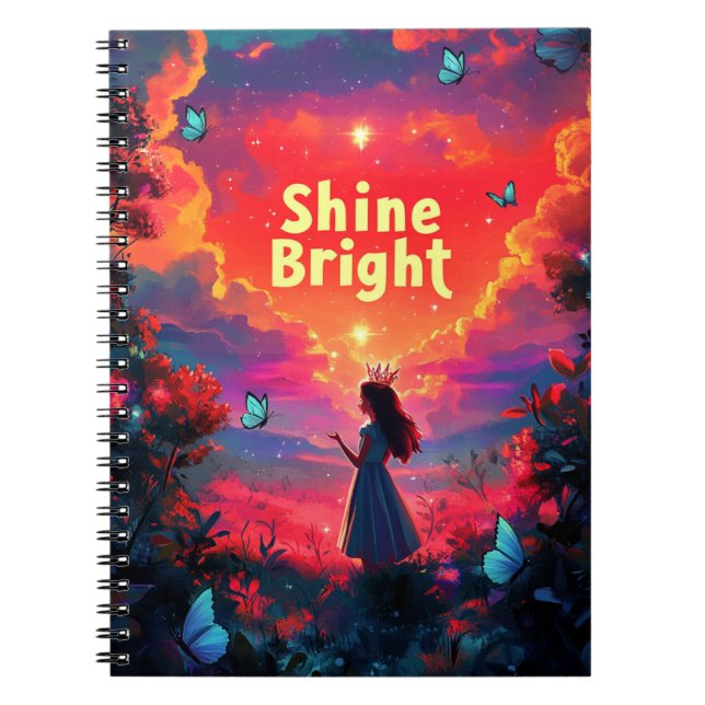 Shine Bright Princess Journal – Colourful Notebook (Front)