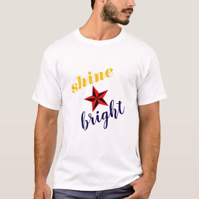 Shine Bright Star Mark Men's T-Shirt (Front)