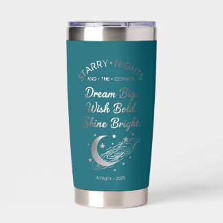 Shine Bright Starry Nights Teal Tumbler