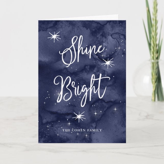 Shine Bright | Stars at Hanukkah Holiday Card (Front)