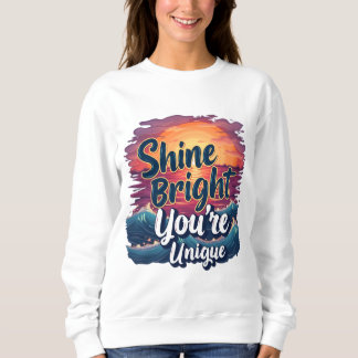 "Shine Bright, You’re Unique!" Sunset Ocean Tee