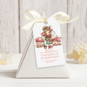 Shine Fairy 3rd Birthday Floral Pink Favour Gift  Tags