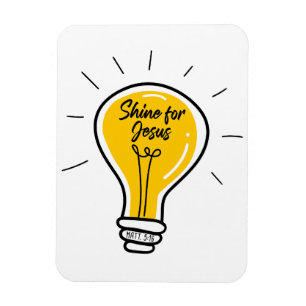 Shine for JESUS – Matthew 5:16 Sunday School Magnet