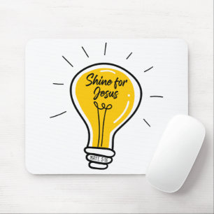 Shine for JESUS – Matthew 5:16 Sunday School Mouse Mat