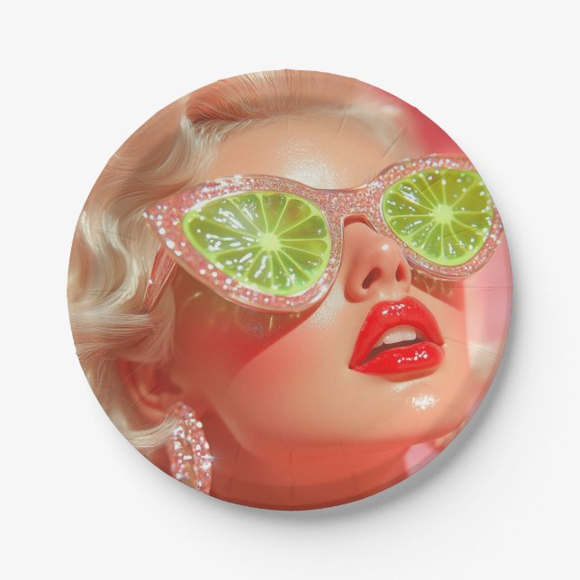 Shine girl paper plate (Front)