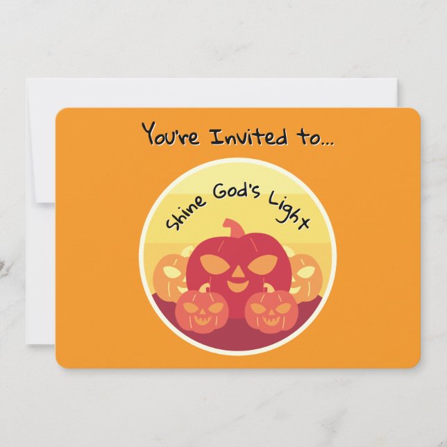 Shine God’s Light Halloween Invitation  (Front)
