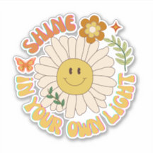 Shine in your Own Light retro daisy scrapbook 