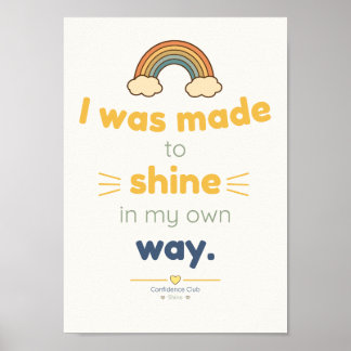 Shine | Kids Affirmation Poster