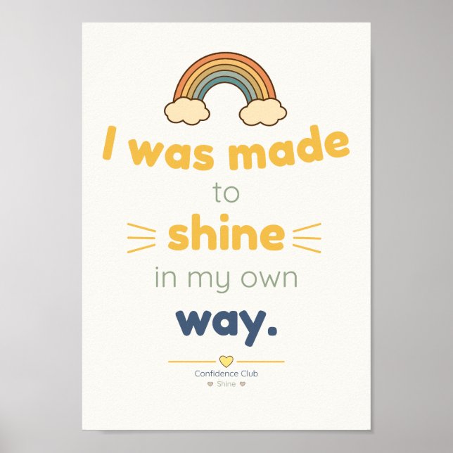 Shine | Kids Affirmation Poster (Front)