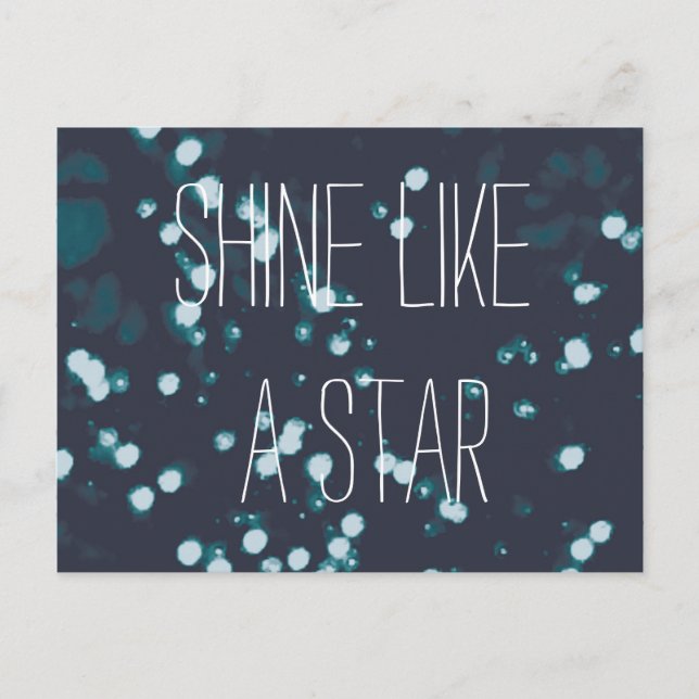 Shine like a star postcard (Front)