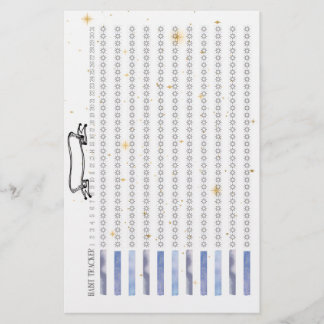 Shine Like Stars Monthly Habit Tracker Stationery