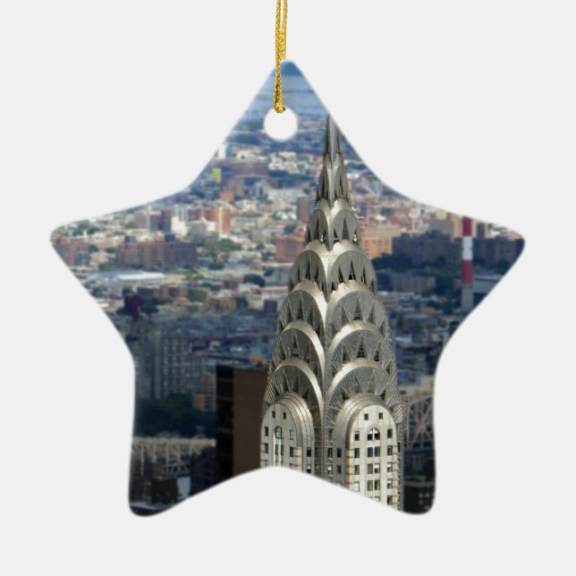 Shine Like the Chrysler Building Ceramic Tree Decoration (Front)