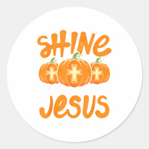 Shine Like The Light Of Jesus Christian Jack O Lan Classic Round Sticker