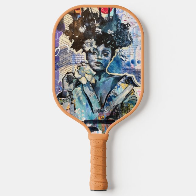 Shine Monogram Initial  Pickleball Paddle (Front)