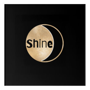 Shine Moon Faux Acrylic Print