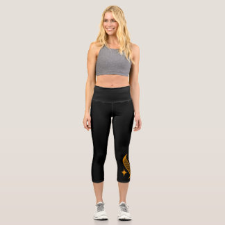 Shine Movement Pilates Logo High Waisted Capris