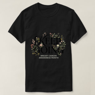 Shine On Floral Wreath Breast Cancer Awareness Des T-Shirt
