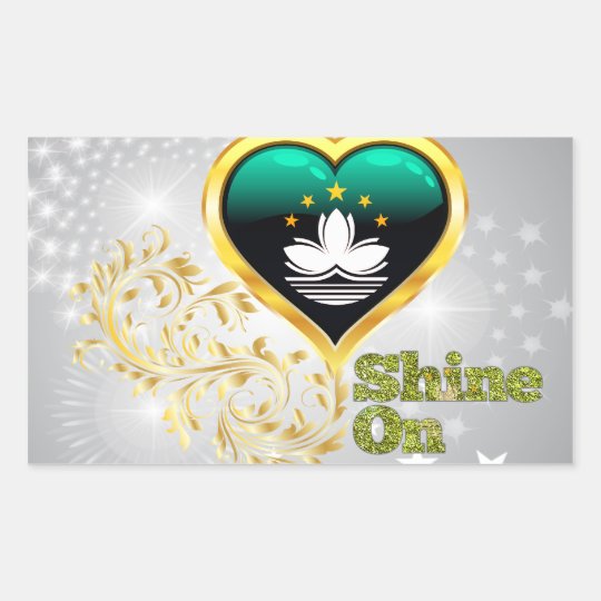 Shine On Macau Rectangular Sticker