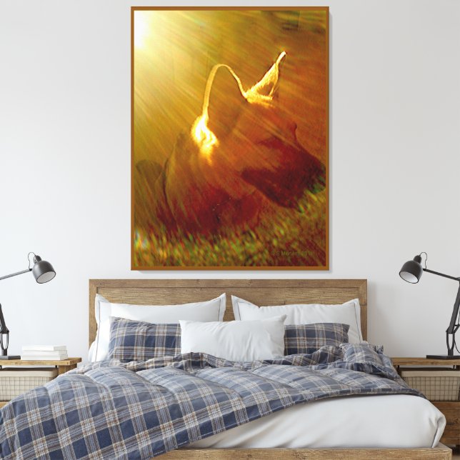 Shine On Me German Shepherd #1 Canvas Print (Insitu(Bedroom))