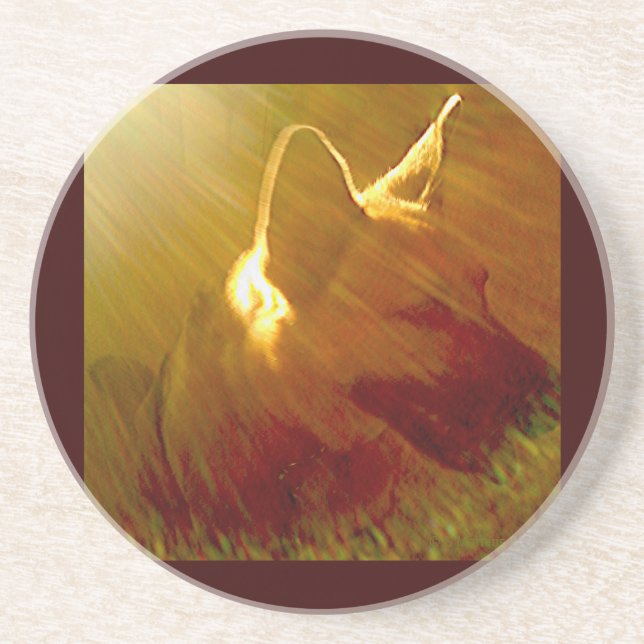 Shine On Me German Shepherd #1 Coaster (Front)