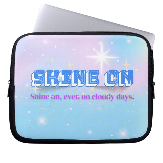 SHINE ON – Soft Rainbow Star Edition Laptop Sleeve (Front)